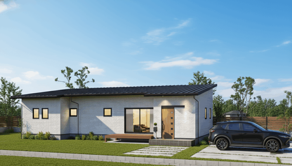 【30坪平屋】和の温もりを添えたシンプルモダンの平屋