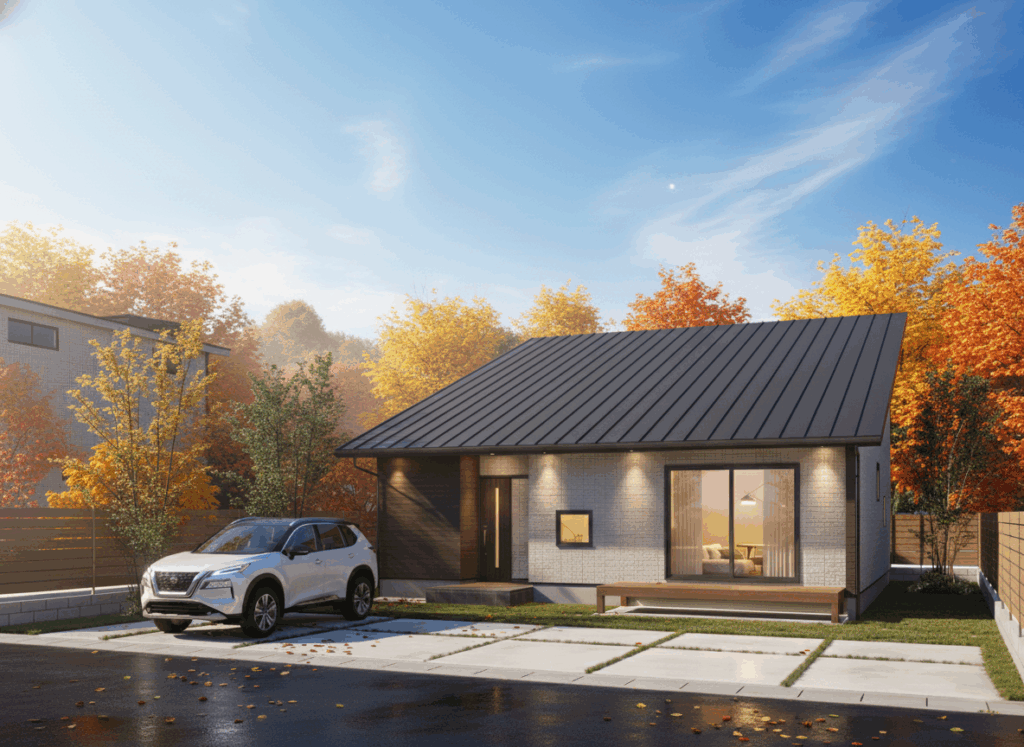 【見学会開催】広々リビングとワークスペースのある2階建て