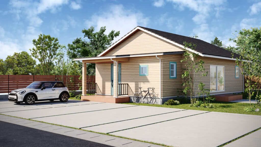 【平屋】こだわりのタイルと無垢キッチンが映える、カリフォルニア風の家